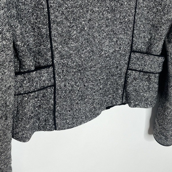 KORS Michael Kors Wool Tweed Blazer Black And White Women’s Size 2 - Picture 9 of 10